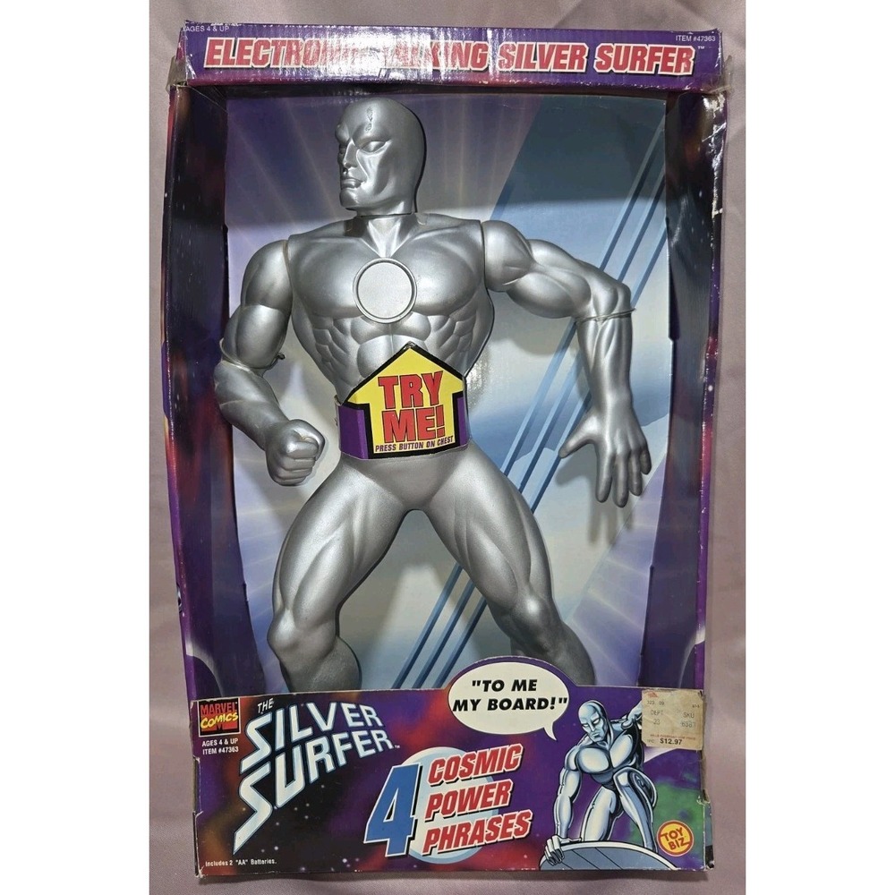 Toy Biz Marvel Comics The Silver Surfer Action Figure 1998 Electronic Talking
